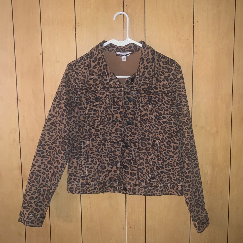 Leopard Denim Jacket